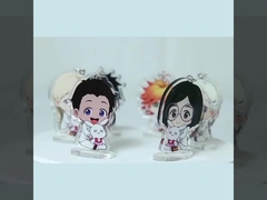 Προσαρμοσμένο χριστουγεννιάτικο κλειδαριό με μεταλλικό δαχτυλίδι και διαφανή εκτύπωση χιονάνθρωπου