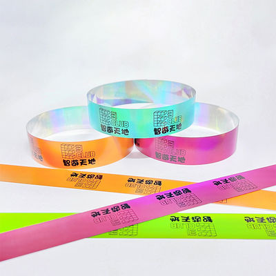 Ρυθμίσιμα Glitter Tyvek βραχιόλια, Eco Friendly Custom Glitter βραχιόλια