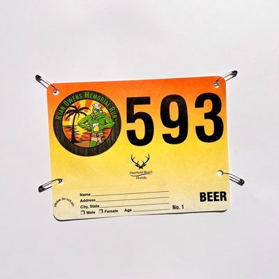 Τετράγωνο Tyvek Race Bib Αριθμοί Εικόνα Τυπωμένη Αδιάβροχη