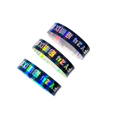 Εταιρεία χονδρικής πώλησης Laser Glitter Wrist Strap Event Concert Festival Neon Rainbow Laser Logo Λάμψη λαμπερό λαμπερό λαμπερό βραχιόλι