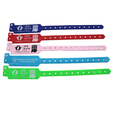 Απορριπτό Custom Wristband Νεον Φθοριστικό Χρώμα Πλαστικό Βινύλιο PVC Αδιάβροχο Πρακτορείο Wristband