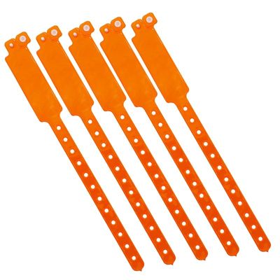 Απορριπτό Custom Wristband Νεον Φθοριστικό Χρώμα Πλαστικό Βινύλιο PVC Αδιάβροχο Πρακτορείο Wristband