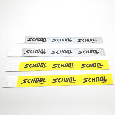 Αδιάβροχα Custom Tyvek Paper Wristbands Πλήρης έγχρωμη εκτύπωση για τη διαχείριση εκδηλώσεων