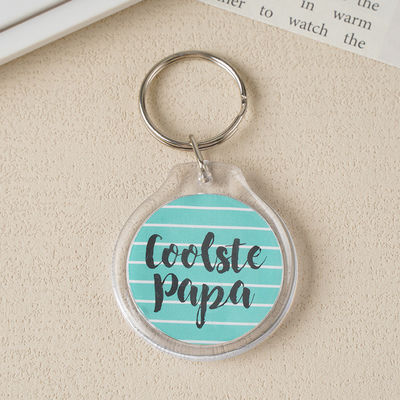 8mm Custom Ακρυλικά Keychains Διαφανή / Λευκό Χρώμα OEM / ODM
