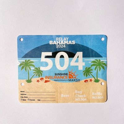 Υψηλή αντοχή στα δάκρυα εκτυπώσιμη ράσα Runner Chip Racing Bib Αριθμοί για το γεγονός Μαραθώνιο