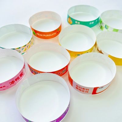 Αδιάβροχα βραχιόλια Tyvek Προσαρμοσμένα για μεγάλες παραγγελίες και ειδικές εκδηλώσεις