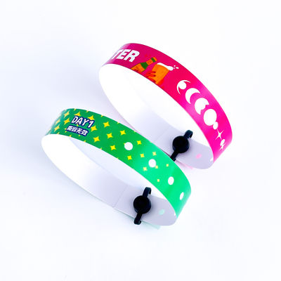 Αδιάβροχο Custom Full Color Logo PVC βραχιόλι για εκδηλώσεις με εξυπηρέτηση Custom